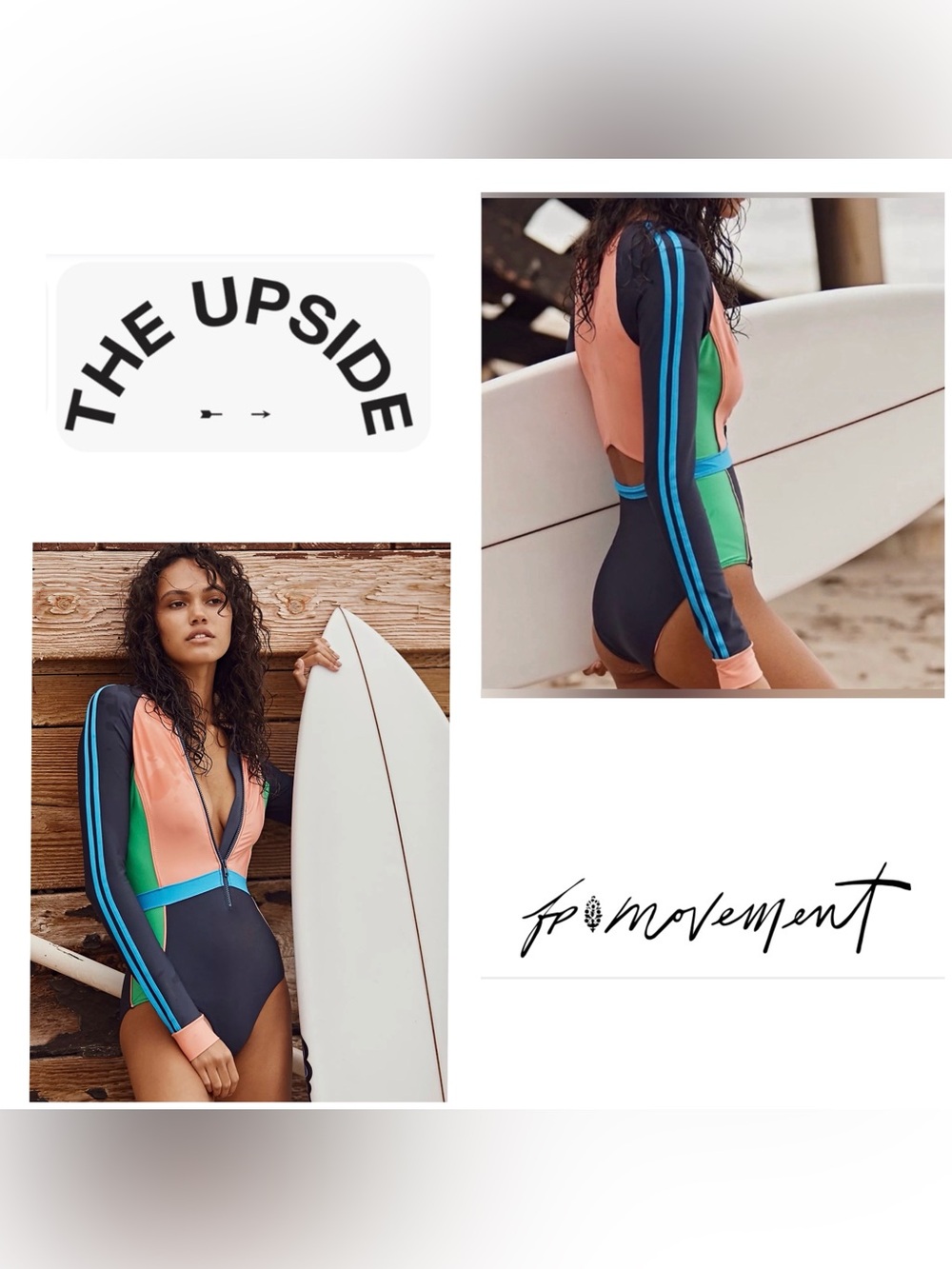 NWOT $220 The Upside Women XL Long-Sleeve One-Piece Swimsuit Maya Paddlesuit